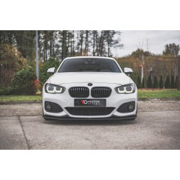 Накладка сплиттер на передний бампер на BMW 1 F20 / F21 M-Pack / M140i рестайл